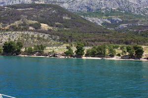 coastline, Croatia, day, eye level view, Makarska, seascape, Splitsko-Dalmatinska, summer, tree, vegetation