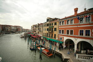 architecture, boat, building, canal, day, elevated, facade, Italia , transport, Veneto, Venice