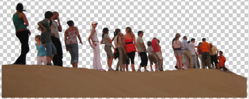 below, casual, caucasian, cutout, cutout groups, cutout people, day, desert, group, natural light, people, queuing, standing, summer, sunny