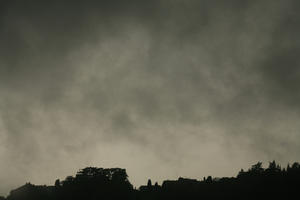 Chateauneuf, cloud, dusk, elevated, France, mountain, overcast, Provence Alpes Cote D