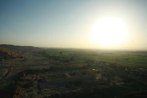 aerial view, clear, dusk, East Timor, Egypt, Egypt, ruin, sky, sun, sunset, vegetation