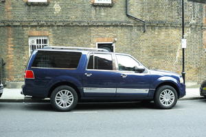 4x4, car, day, England, eye level view, London, overcast, spring, street, The United Kingdom, urban, walkway