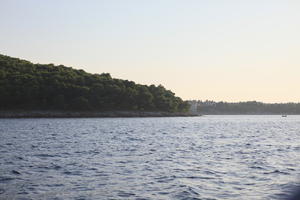 coastline, Croatia, dusk, eye level view, seascape, woodland, Zadar, Zadarska