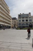 Aquitaine, balcony, Biarritz, building, day, eye level view, facade, France, hotel, pavement, spring, square, sunlight, sunny, sunshine