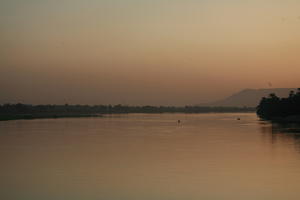 clear, dusk, East Timor, Egypt, Egypt, eye level view, river, river Nile, silhouette, sky, vegetation