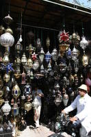 autumn, day, eye level view, lantern, market, Marrakech, Marrakesh, Morocco, stall, sunny