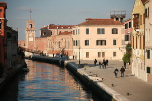 architecture, building, canal, day, elevated, facade, group, house, Italia , people, Veneto, Venice, winter