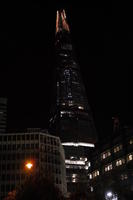 artificial lighting, below, city, city lights, England, Liverpool, night, outdoor lighting, Shard, The United Kingdom, urban