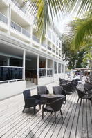 Barbados, cafe, chair, day, eye level view, furniture, hotel, spring, sunny, table