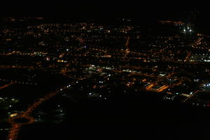 aerial view, artificial lighting, Barcelona, Cataluña, city, city, city lights, night, open space, Spain, summer