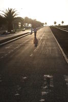 Canarias, contre-jour, day, eye level view, Las Palmas, Spain, street, sunlight, sunset