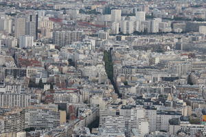 aerial view, autumn, city, cityscape, day, diffuse, diffused light, France, Ile-De-France, Paris