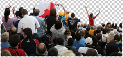 casual, caucasian, crowd, cutout, cutout groups, cutout people, day, eye level view, group, natural light, people, sitting, stadium