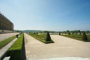 architecture, building, day, eye level view, France, Ile-De-France, landmarks, Palace of Versailles, Paris, park, path, spring, summer, sunny