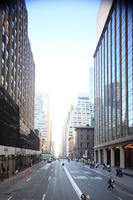 building, crowd, day, elevated, Manhattan, New York, people, street, sunny, The United States, walking, woman