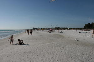 beach, day, eye level view, Florida, group, Sarasota, seascape, sunbathing, sunny, sunshine, The United States, walking, winter