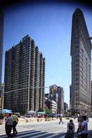 architecture, crossing, day, eye level view, Manhattan, New York, skyscraper, street, summer, The United States, traffic light