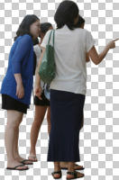 asian, casual, cutout, cutout groups, cutout people, day, diffuse, diffused light, eye level view, group, people, standing, summer
