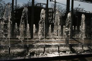 Andalucia, day, eye level view, fountain, object, park, Sevilla , Spain, structure