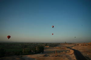 aerial view, balloon, dusk, East Timor, Egypt, Egypt, road, vegetation