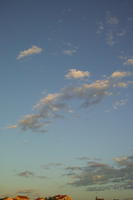 Altocumulus, autumn, cloud, dusk, evening, eye level view, natural light, open space, sky, sunset