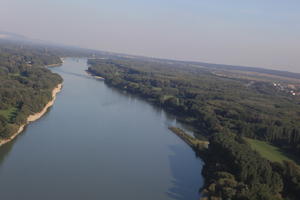 aerial view, Austria, day, forest, natural light, river, sunny, vegetation, Vienna, Wien