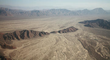 aerial view, day, desert, Ica, mountain, natural light, Nazca, Peru, riverbed, sunny