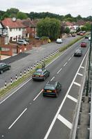 car, day, elevated, England, guardrail, London, natural light, road, The United Kingdom, vegetation