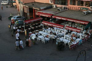 above, autumn, cafe, dusk, group, Marrakech, Marrakesh, middleastern, Morocco, people, square