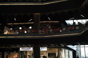 artificial lighting, eye level view, indoor lighting, interior, Poland, Poznan, retail, shopfronts, shopping centre, Wielkopolskie