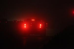 artificial lighting, Bergamo, car, eye level view, fog, Italia , Lombardia, night, road, winter