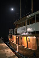 artificial lighting, boat, Croatia, eye level view, night, Split, Splitsko-Dalmatinska