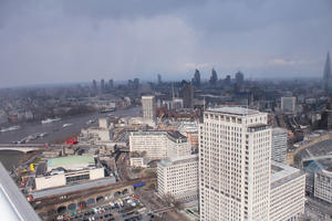 aerial view, city, day, England, London, river, spring, sunny, The United Kingdom, urban