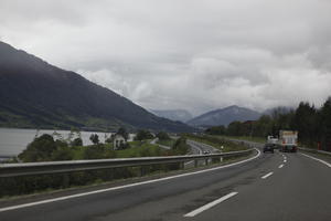 autumn, day, diffuse, diffused light, eye level view, mountain, natural light, overcast, road, Switzerland