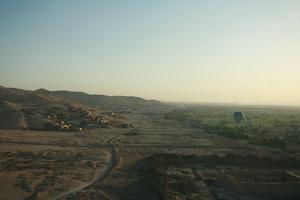 aerial view, clear, desert, dusk, East Timor, Egypt, Egypt, road, ruin, sky, sunset