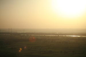 aerial view, clear, dusk, East Timor, Egypt, Egypt, sky, sun, sunset