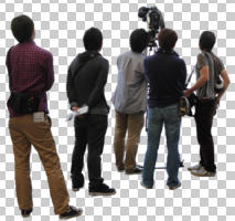 asian, back, cameraman, casual, cutout, cutout groups, cutout people, day, diffuse, diffused light, eye level view, group, natural light, people, standing, summer