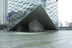 building, Copenhagen , day, Denmark, eye level view, facade, glass, Kobenhavn, office, overcast, pavement