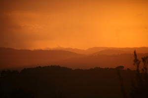 Chateauneuf, cloudy, dark, dawn, dusk, elevated, France, haze, mountain, Provence Alpes Cote D