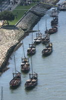 above, boat, day, direct sunlight, elevated, jetty, Porto, Porto, Portugal, river, spring, sunny