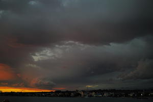 cloud, cloudy, Croatia, Cumulonimbus, dusk, evening, eye level view, natural light, open space, overcast, sky, storm, summer, Zadarska