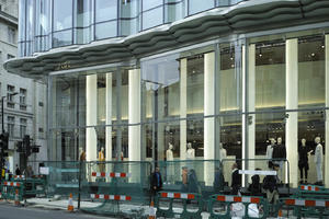 building, cloudy, day, department store, England, eye level view, facade, glass, London, The United Kingdom