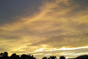 below, Chateauneuf, Cirrostratus, cloud, cloudy, dawn, dusk, evening, France, golden hour, looking up, outdoor lighting, outdoors, Provence Alpes Cote D