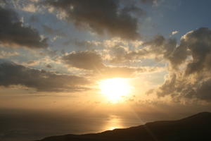 bright, Canarias, cloud, coastline, dusk, elevated, evening, Las Palmas, seascape, sky, Spain, sun, sunset