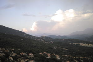 cloud, cloudy, day, elevated, eye level view, France, mountain, overcast, Provence Alpes Cote D