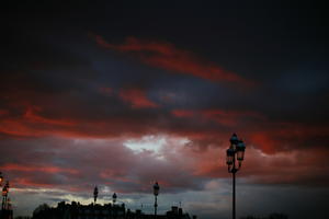 architecture, below, dusk, England, London, overcast, sky, sunset, The United Kingdom