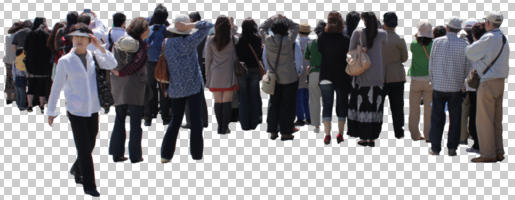 asian, back, casual, cutout, cutout groups, cutout people, day, eye level view, group, natural light, people, spring, standing