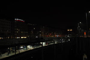 artificial lighting, Copenhagen , Denmark, elevated, Kobenhavn, night, outdoor lighting, station