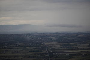 ambient light, Cortona, day, elevated, Italia , mountain, natural light, overcast, overcast, sky, storm, summer, Toscana, town, valley