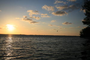 cloud, dusk, eye level view, Florida, Miami, seascape, sky, sun, sunset, The United States